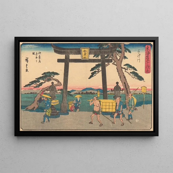 Kakegawa - Andō Hiroshige — gerahmtes Bild an der Wand