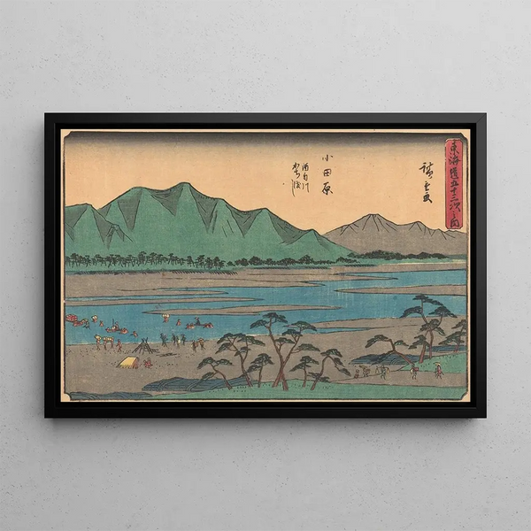 Odawara - Andō Hiroshige — gerahmtes Bild an der Wand