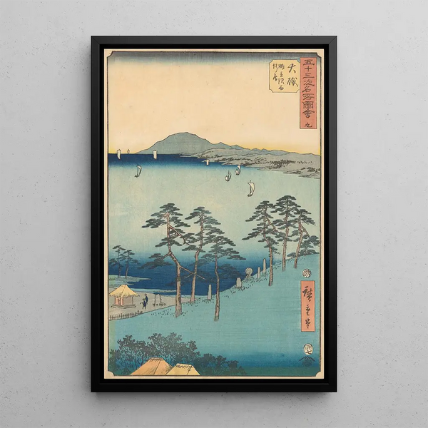 Oiso - Andō Hiroshige — gerahmtes Bild an der Wand