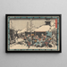 Präsentation des Mannes mit dem Schwert - Andō Hiroshige — gerahmtes Bild an der Wand