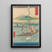 Reproduktion des Gemäldes Radeau Shoshiyu parmi les roseaux - Andō Hiroshige