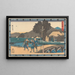 Drei Rônin auf der Straße - Andō Hiroshige — gerahmtes Bild an der Wand