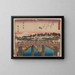 Tokaido-Gemälde, fünfundfünfzig Stationen - Andō Hiroshige — gerahmtes Bild an der Wand