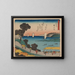 Tokaido-Gemälde, fünfzig-drei Stationen, Plan 04 - Andō Hiroshige — gerahmtes Bild an der Wand