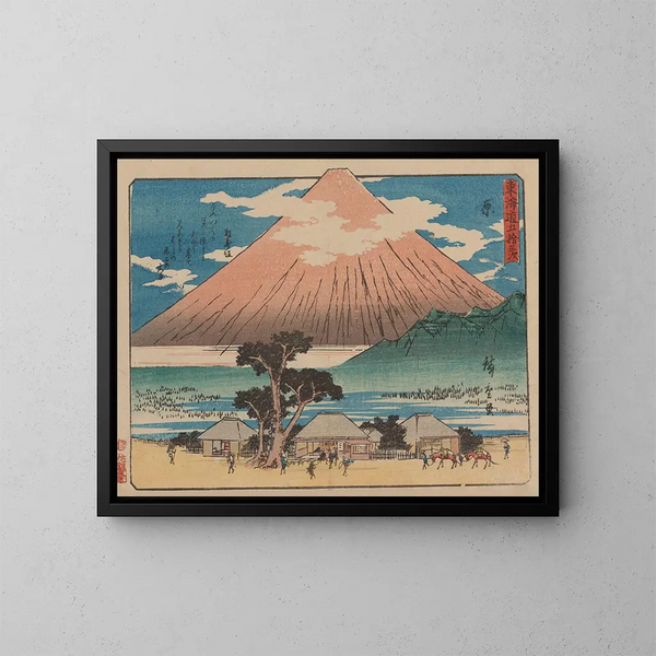 Tokaido gojusantsugi, planche 14 - Andō Hiroshige — gerahmtes Bild an der Wand