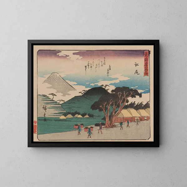 Tokaido gojusantsugi, planche 19 - Andō Hiroshige — gerahmtes Bild an der Wand