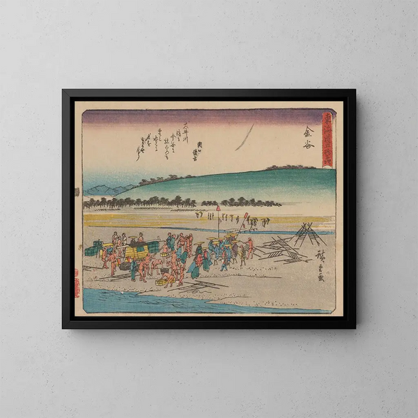 Tokaido gojusantsugi, planche 25 - Andō Hiroshige — gerahmtes Bild an der Wand