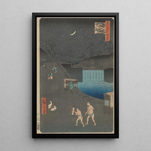 Reproduktion des Gemäldes Hügel Aoi vor der Tür des Tiger Toranomon Aoizaka - Andō Hiroshige