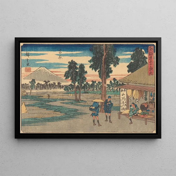 Yoshiwara - Andō Hiroshige — gerahmtes Bild an der Wand
