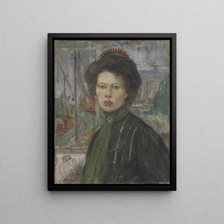 Anders Castus Svarstad - Portrait of the Swedish Painter Tora Holmstrm.webp