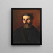 L'autoportrait de l'artiste - Anders Lunde — gerahmtes Bild an der Wand