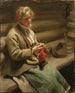 Mädchen aus Dalarna, die Kohl strickt - Anders Zorn — Ansicht des Kunstwerks