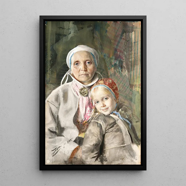 Mona und Karin - Anders Zorn — gerahmtes Bild an der Wand