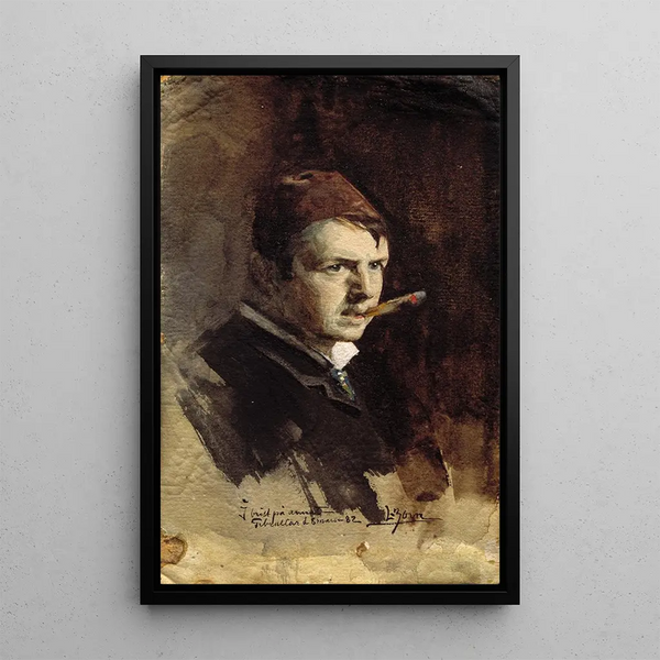 Selbstporträt - Anders Zorn — gerahmtes Bild an der Wand
