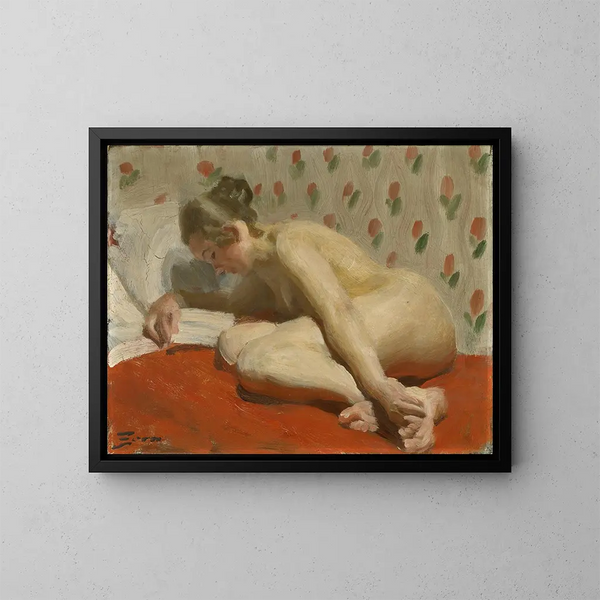 Studie einer Akt-Studie - Anders Zorn — gerahmtes Bild an der Wand