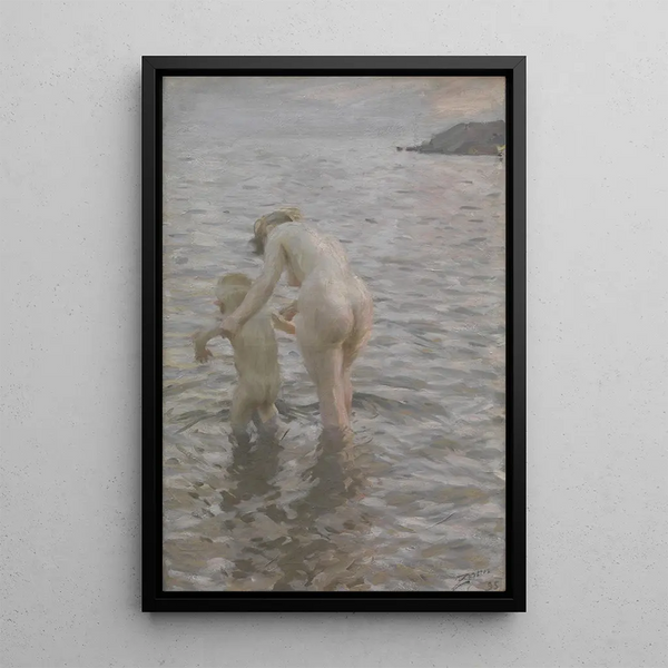 Reproduktion des Gemäldes mit Mutter - Anders Zorn