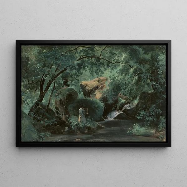 Andr Giroux - Forest Interior with a PainterCivita Castellana.webp