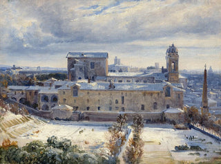 Andr Giroux - Santa Trinit dei Monti in the Snow.webp