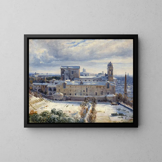 Andr Giroux - Santa Trinit dei Monti in the Snow.webp