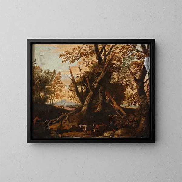 Landschaft - Andrea Locatelli — gerahmtes Bild an der Wand