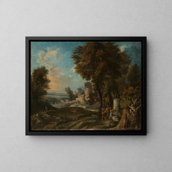 Landschaft im Süden - Andrea Locatelli — gerahmtes Bild an der Wand