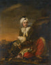 Portrait eines Händlers der Levante-Gesellschaft in türkischer Kleidung. Blick auf Aleppo im Hintergrund. - Andrea Soldi — Ansicht des Kunstwerks