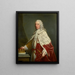 Portrait von Robert Montagu, 6. Graf und 3. Herzog von Manchester, 1710-1762, Dreiviertelansicht, gekleidet in die Zeremonienrobe mit einer Herzogskrone - Andrea Soldi — gerahmtes Bild an der Wand