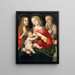 Die Jungfrau mit Kind und die Heiligen Johannes der Täufer und Hieronymus - Andrea del Brescianino — gerahmtes Bild an der Wand
