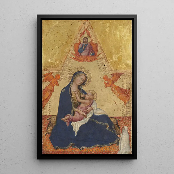 Andrea di Bartolo - Madonna of Humility The Blessing Christ Two Angels and a Donor obverse.webp