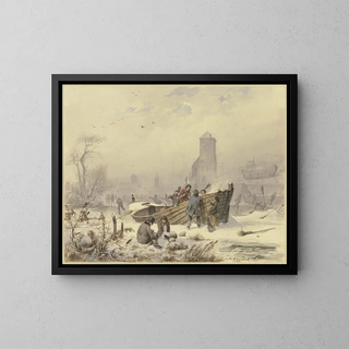 Andreas Achenbach - Schiffer bei einem eingefrorenen Schiffe.webp