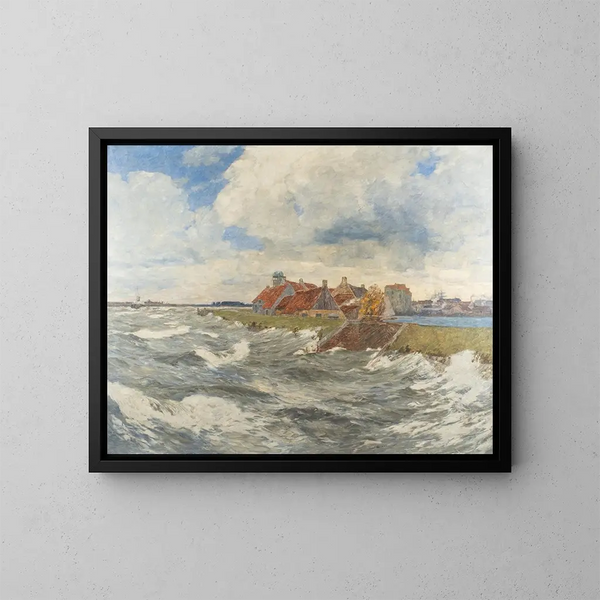 Bouche de la Meuse à Willemstadt faisant face à Dordrecht - Andreas Dirks — gerahmtes Bild an der Wand