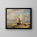 Eine Familie von Fischern am Strand - Andreas Schelfhout — gerahmtes Bild an der Wand