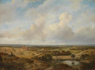 Andreas Schelfhout - View of the Dunes with the Ruins of Brederode Castle near Santpoort.webp