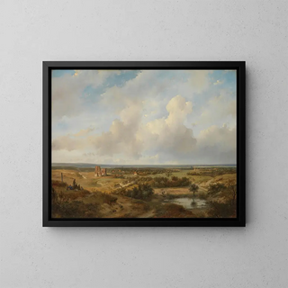 Andreas Schelfhout - View of the Dunes with the Ruins of Brederode Castle near Santpoort.webp