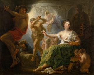 Andries Cornelis Lens - Hercules Protects the Muse of the Arts against Envy and Ignorance.webp