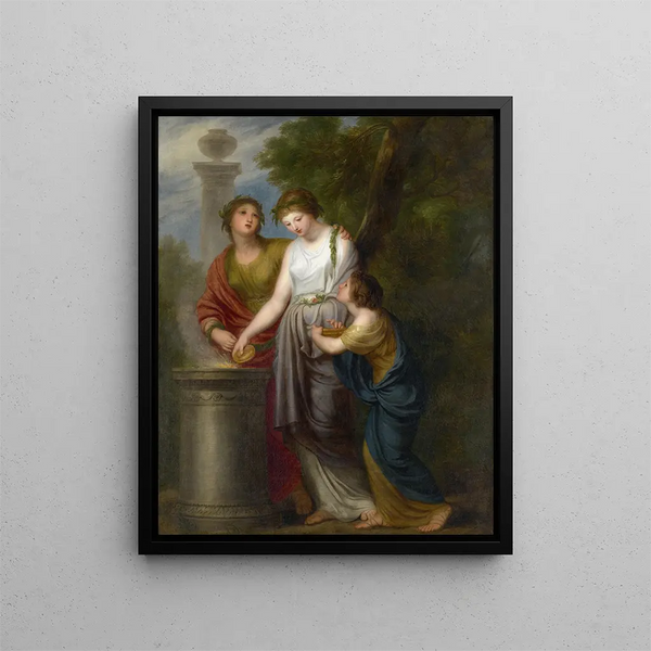 Andries Cornelis Lens - Young Women At A Sacrificial Altar.webp