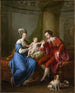 Edward Smith Stanley, zwölfte Earl of Derby, mit seiner ersten Ehefrau, Lady Elizabeth Hamilton, und ihrem Sohn Edward Smith Stanley - Angelica Kauffman — Ansicht des Kunstwerks