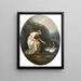 Immortalia, die Nymphe der Unsterblichkeit, erhält Namentafeln von zwei Schwänen - Angelica Kauffman — gerahmtes Bild an der Wand