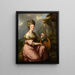 Portrait von Sarah Harrop Frau Bates als Muse - Angelica Kauffman — gerahmtes Bild an der Wand