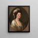 Portrait einer Frau, traditionell als Lady Hervey identifiziert - Angelica Kauffman — gerahmtes Bild an der Wand