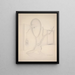 Baum und Wand - Angelika Hoerle — gerahmtes Bild an der Wand