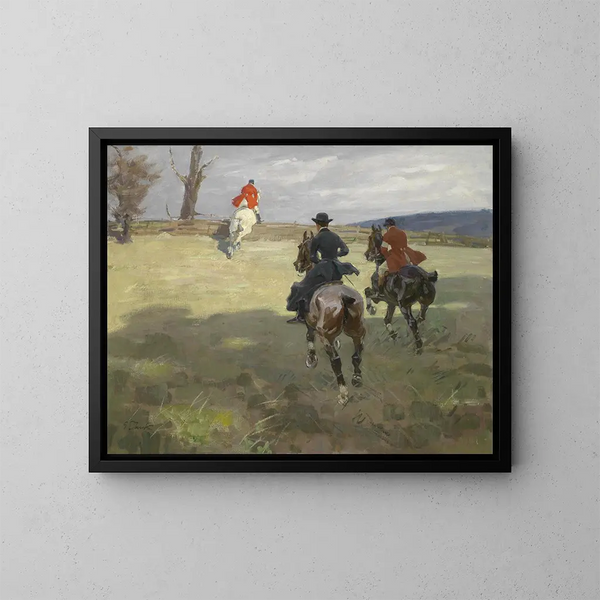 Jagd auf die Hetzjagd - Angelo Jank — gerahmtes Bild an der Wand