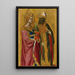 Sainte Catherine und ein heiliger Bischof - Angelo Puccinelli — gerahmtes Bild an der Wand