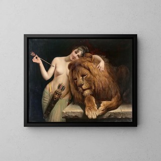 Angelo von Courten - La desse Diane et un lion.webp
