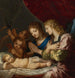 Engel, die den schlafenden Christus anbeten - Jacques Stella — Ansicht des Kunstwerks