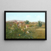 Garten mit Frau - Angiolo Tommasi — gerahmtes Bild an der Wand