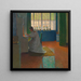 Anna Moll am Sekretär - Carl Moll — gerahmtes Bild an der Wand