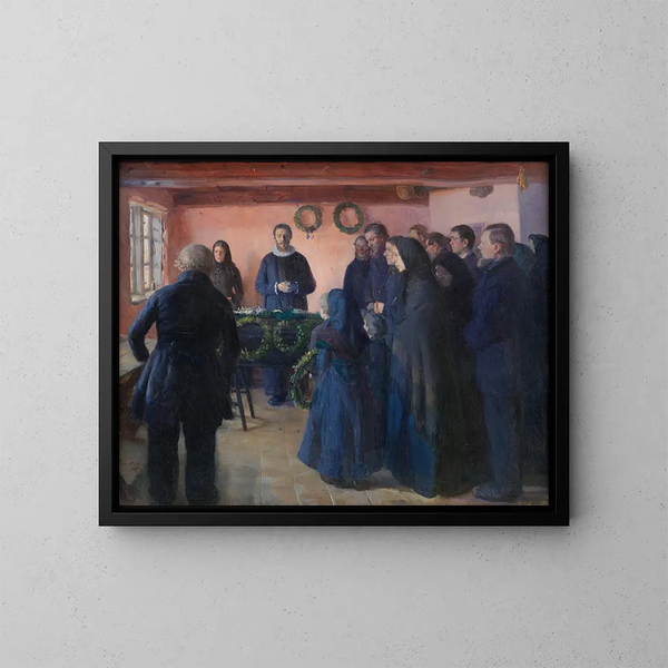 Ein Begräbnis - Anna Ancher — gerahmtes Bild an der Wand