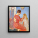 Die Mutter flechtet die Haare des Kindes - Anna Ancher — gerahmtes Bild an der Wand