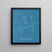 Hydrodictyon utriculatum - Anna Atkins — gerahmtes Bild an der Wand